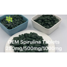 100% Pure China Anti-Aging Private Label 250mg 500mg Natural Organic Certified Sex Spirulina Tablets